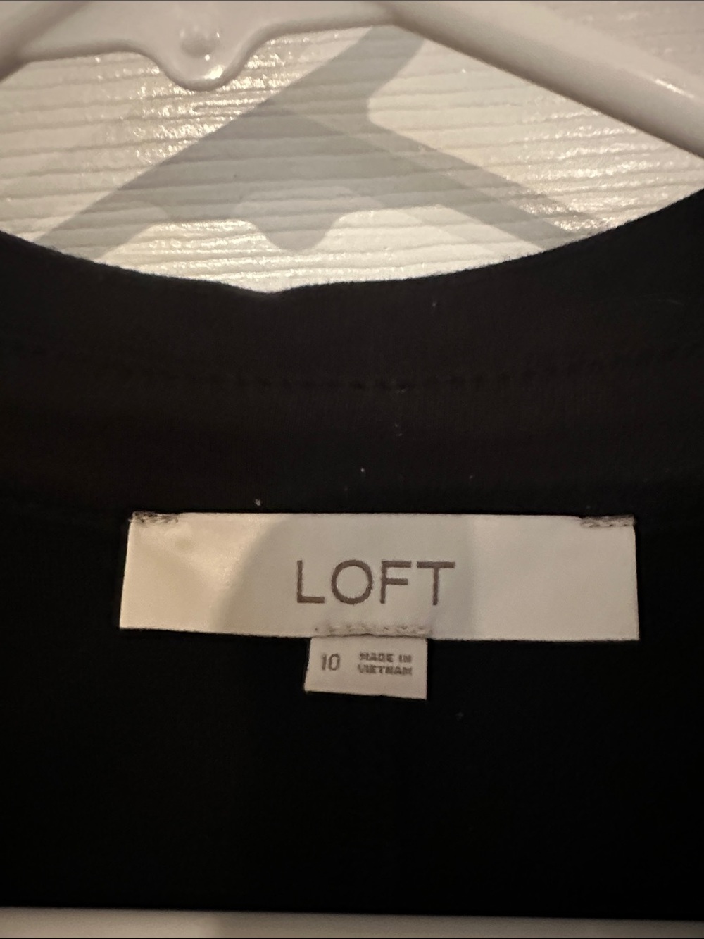 LOFT Black Short Sleeve Shirt Dress with Gold Buttons and Pocket Detail - Picture 2 of 3